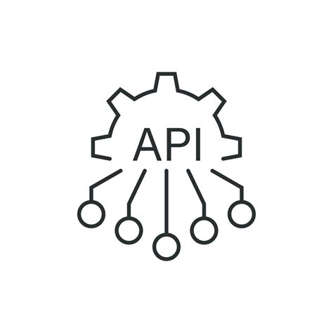 Api Icon In Flat Style Software Integration Vector Illustration On