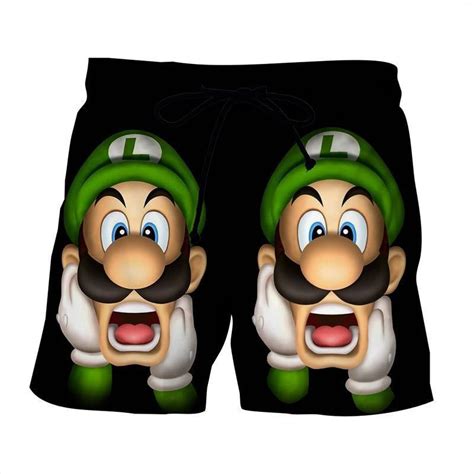 Super Mario Bros Luigi Frighten Funny Gaming Design Shorts