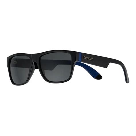 Mens Dockers® 56mm Shiny Black Wayfarer Sunglasses