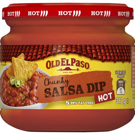 Old El Paso Chunky Salsa Dip Hot Hot 312g Woolworths