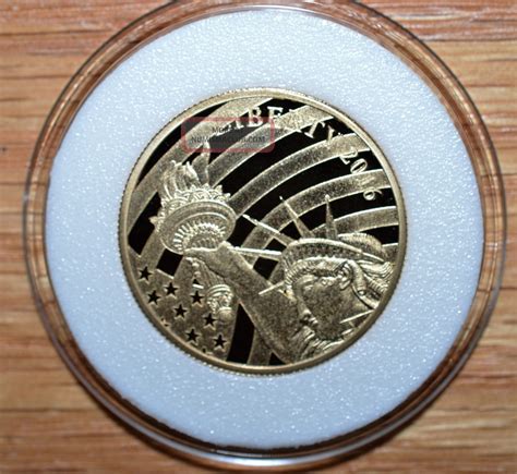 2016 1 2 Oz Gold Proof Statue Of Liberty 25 Coin Cook Islands W Coa