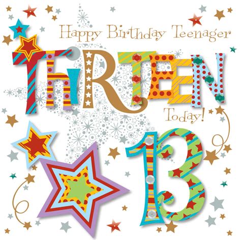 Happy 13th Birthday Images Printable Template Calendar