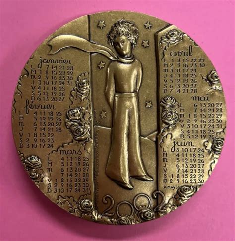 MEDAILLE DE TABLE Calendrier 2002 Monnaie De Paris Bronze Le Petit