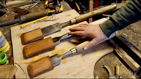 Refurbishing Antique Chisels And First Attempt At Leatherwork Youtube