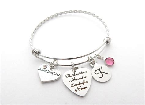 PERSONALIZED GRANDDAUGHTER Bracelet From Mimi-granddaughter Mimi Gifts ...