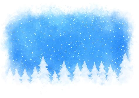 Free Vector Hand Painted Christmas Background With A Winter Tree