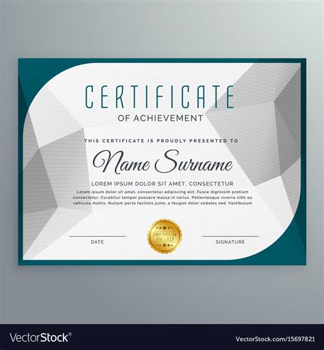 Creative simple certificate design template Vector Image