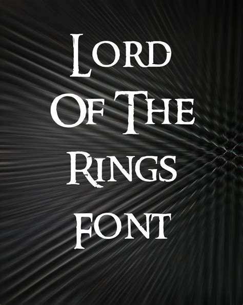 Lord of the Rings Font Free Download