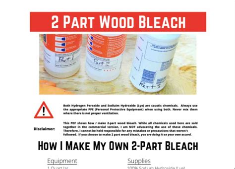 How I Make 2 Part Wood Bleach Lets Make Things