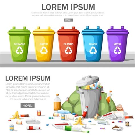 Vectores E Ilustraciones De Basuras Reciclaje Para Descargar Gratis