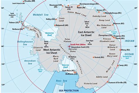 Map Of Antarctica Countries