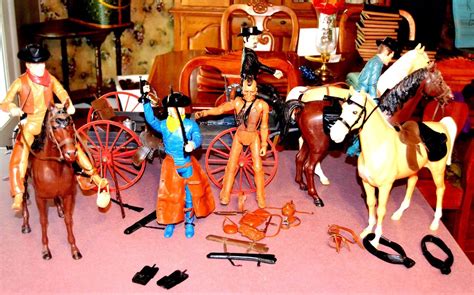 Marx Johnny West Toy Lot Horses Captain Maddox Fighting Eagle Indian