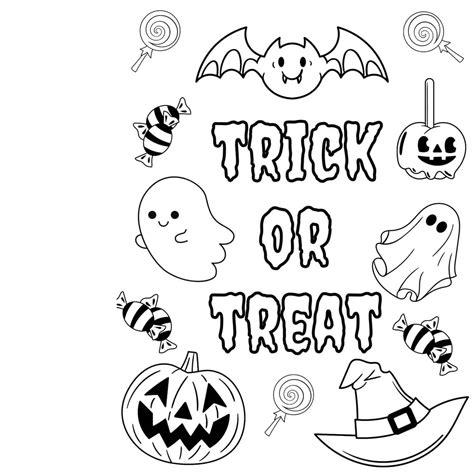 Trick Or Treat Coloring Pages