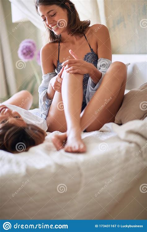 Females In Bed Lesbian Foreplay Concept Stock Image Image Of Copy Modern 173431167