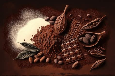 Hot Chocolate Cocoa And Marshmallow Generative Background Stock Image Image Of View Winter