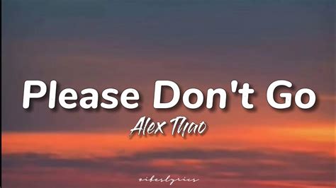 Joel Adams Please Dont Go Lyrics Alex Thao Cover Youtube