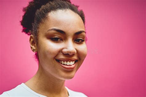 Fashion Portrait Of A Dark Skinned Girl With Color Make Up Beauty Face