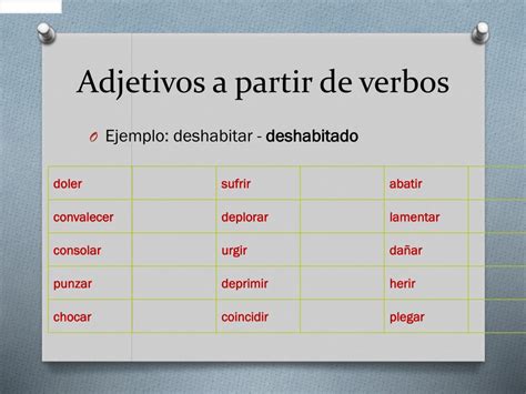 Adjetivos Derivados De Verbos Hot Sex Picture