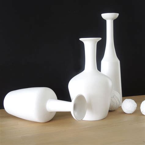 Vases Design C Ramique Blanc Vases Tendance Bruno Evrard