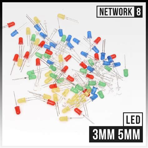 Jual LAMPU LED WARNA CERAH LIGHT EMITTING DIODE ELECTROLUMINESCENT 3 MM