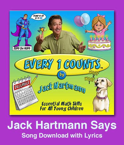 Jack Hartmann Says Song Download with Lyrics: Songs for Teaching® Educational Children's Music