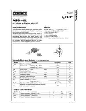 50N06 MOSFET Datasheet pdf - Equivalent. Cross Reference Search