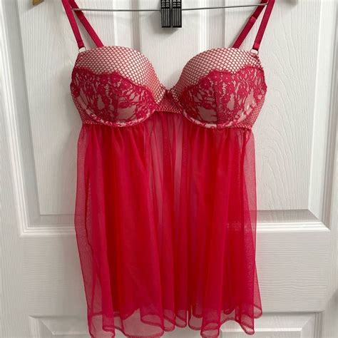 Victorias Secret Babydoll Bra Lingerie Top C Push Gem