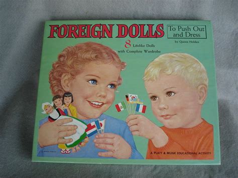 1957 Paper Doll Set In Box Original Foreign Doll Complete All 10