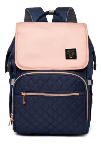 Mochila Lequeen Menino Menina Luxo Moderna Color Rosa 25cm De Ancho X