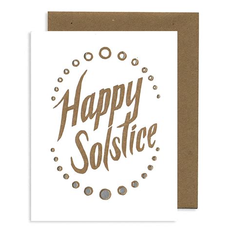 Happy Solstice Card Etsy