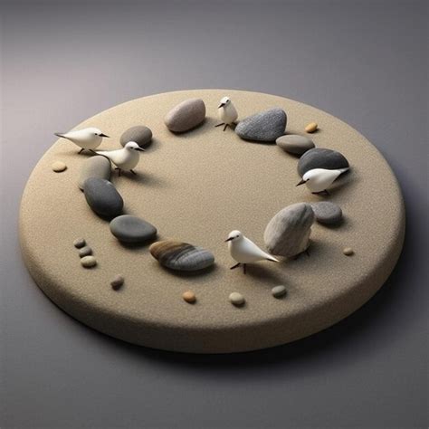Premium AI Image | Stones and Wood Artistry Paintings and Handicrafts ...
