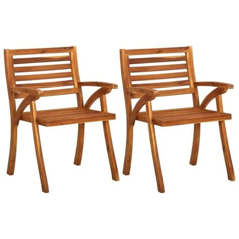 Chaises De Jardin En Bois D Acacia Massif Kimiss X X Cm