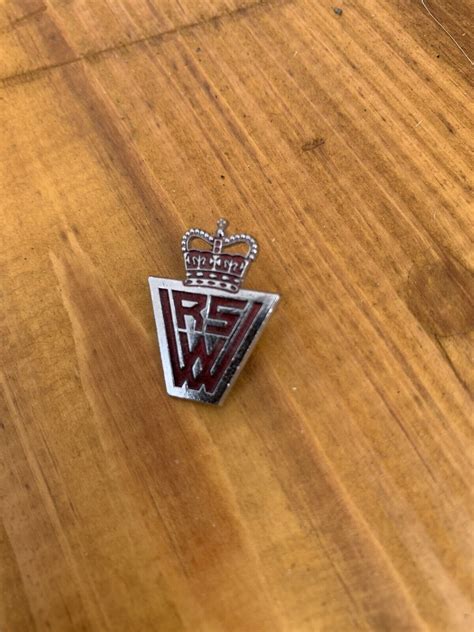 Vintage Enamel Rsw Crown Military Sutton Coldfield Badge Co Badgepin