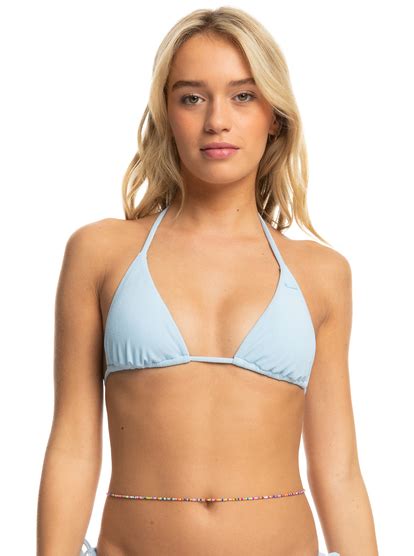 Sun Click Tiki Tri Bikini Top For Women Roxy