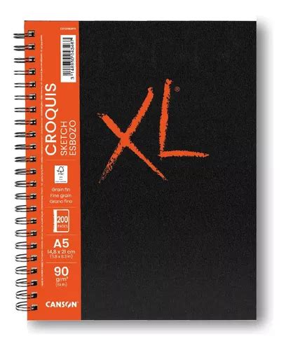 Caderno Xl Book Croquis Canson 90 G m2 A5 100 Folhas Frete grátis