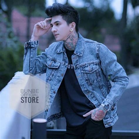 Bunbe Jaket Jeans Pria Sandwash Premium Snow Acid Original Lazada