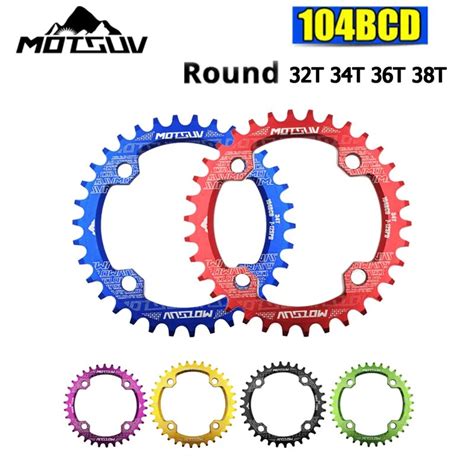 MOTSUV 104BCD Round Narrow Wide Chainring MTB Mountain Bike Bicycle