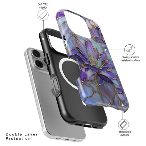 Purple Lotus Stained Glass Design iPhone Case – SigCase