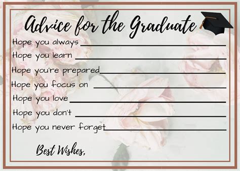 Free Printable Advice For The Graduate Printable