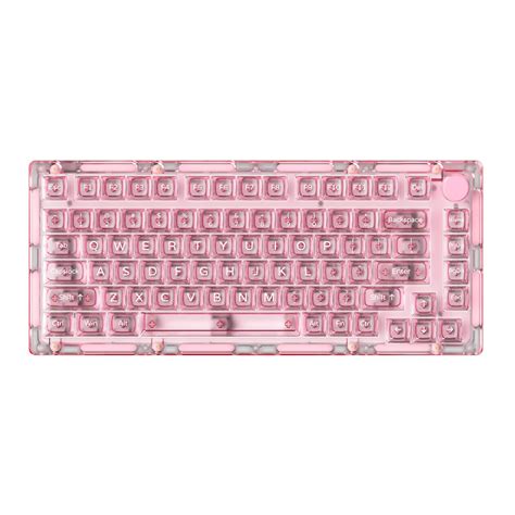 Amazon Monsgeek Wireless Mechanical Keyboard Ice Pink Fully Transparent Key Hot