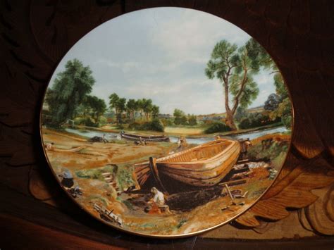 Coalport Collectors Plate JOHN CONSTABLE BOAT BUILDING NEAR FLATFORD