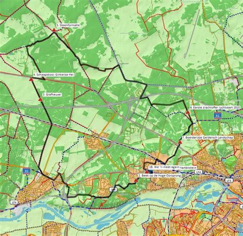 Gps Fietsroute Oosterbeek Renkum Ginkelse Hei Km