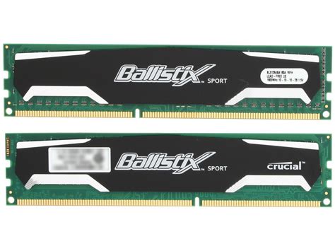 Crucial Ballistix Sport 8gb 2 X 4gb Ddr3 1600 Desktop Memory Model