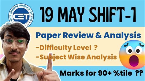 May Shift Hard Tha Mht Cet Paper Review Mht Cet Pcb