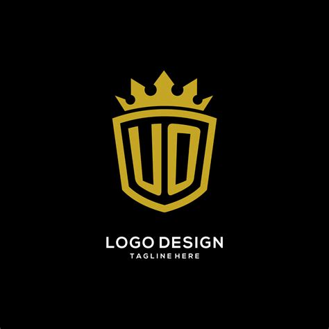 Initial UO logo shield crown style, luxury elegant monogram logo design ...