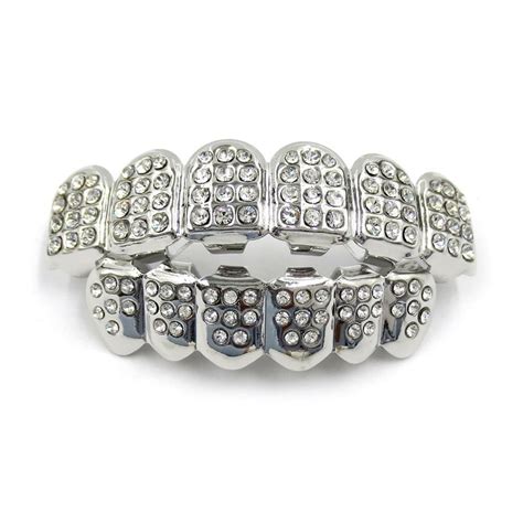tringky niche plated goldsilver teeth braces  diamond hip hop