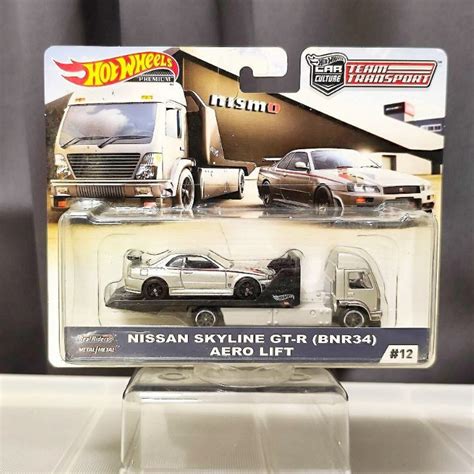 HOT WHEELS PREMIUM Team Transport Nissan Skyline GT R BNR34 Aero Lift Shopee Malaysia