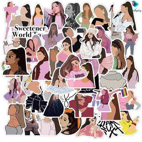 Pcs Ariana Grande Singer Stickers Waterproof Vinyl Decal Etsy