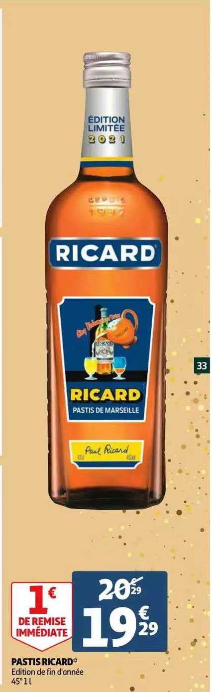 Promo Pastis Ricard Chez Auchan Icatalogue Fr