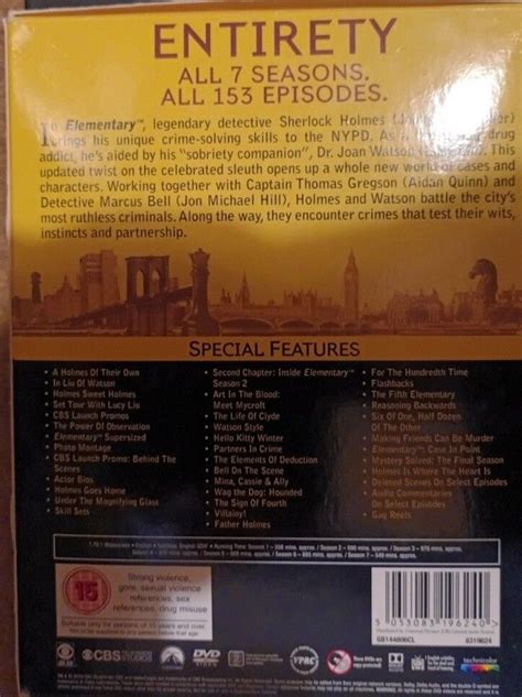 Elementary Dvd Box Set Complete Series Sherlock Holmes In The Usa Ebay